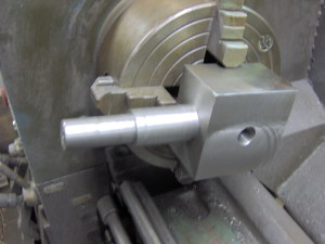Mounted in 4 Jaw Chuck