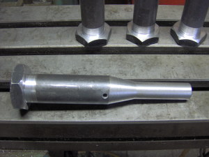 Large hardened pin made from 1.25 inch bolt